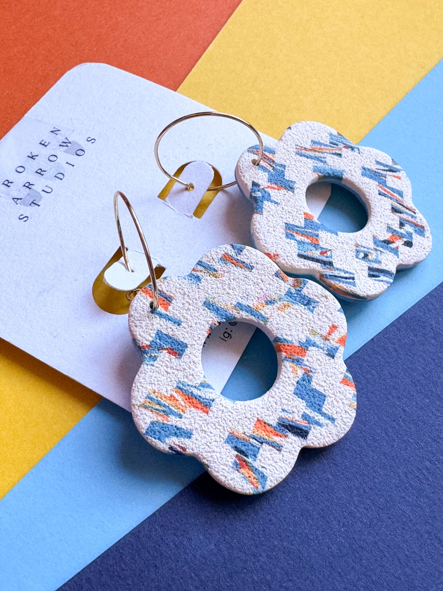 Bargello Flower Hoops