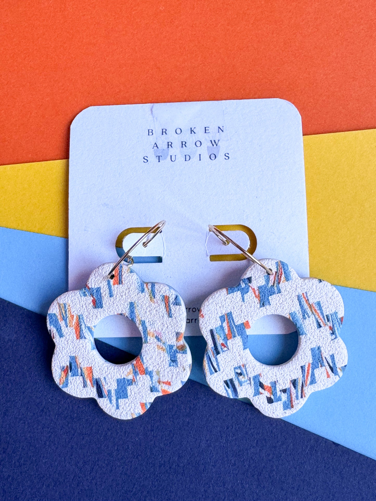 Bargello Flower Hoops
