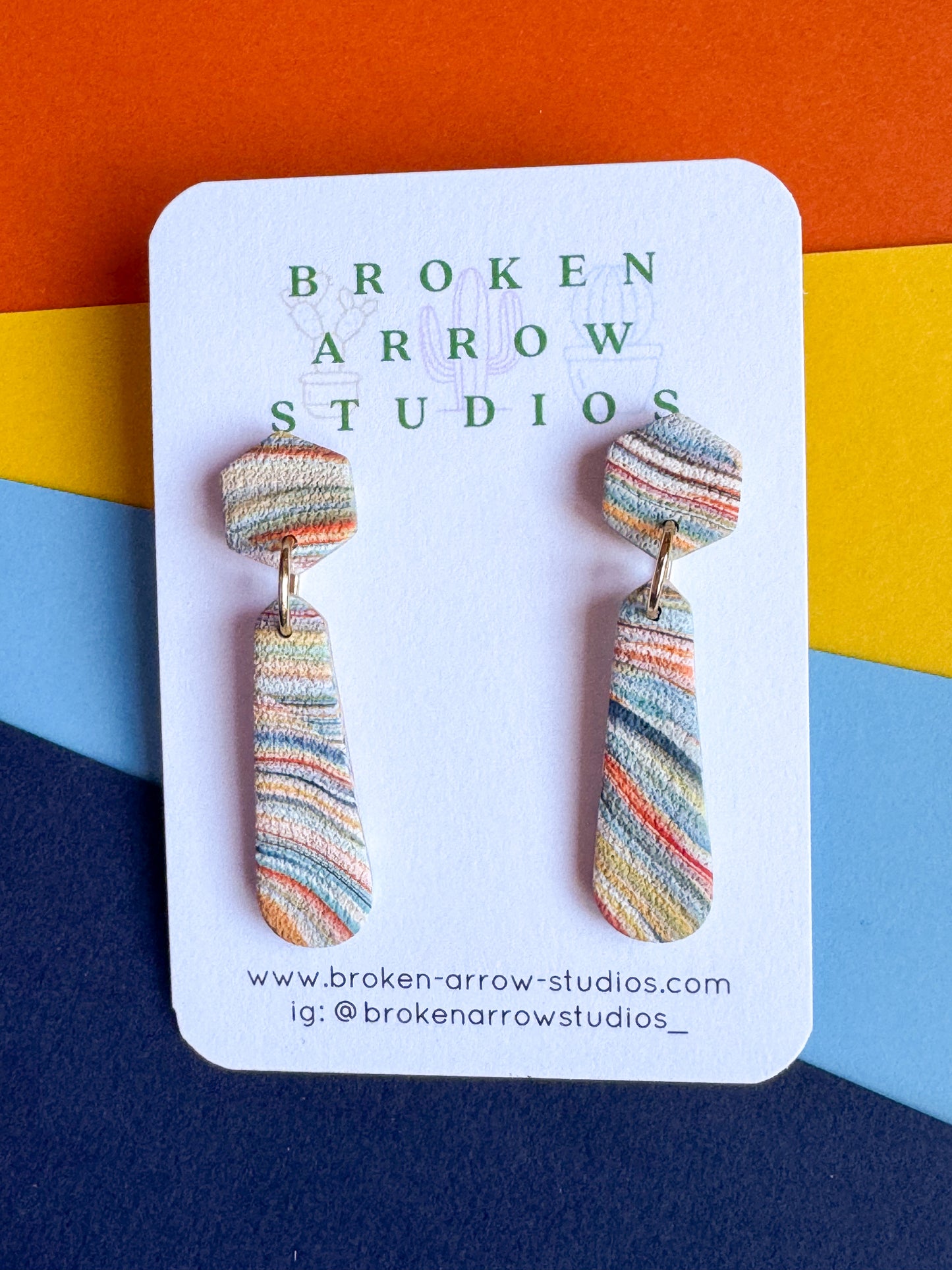 Marbled Skinny Dangles