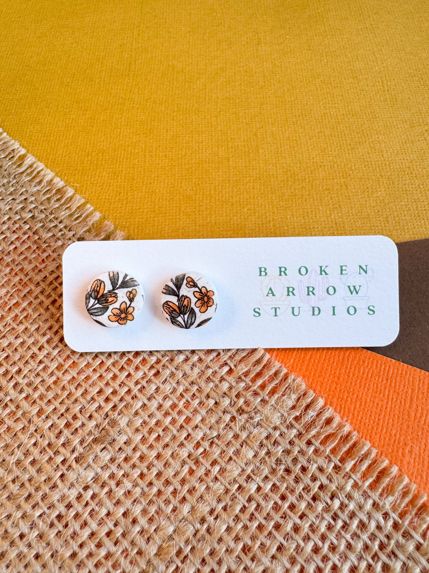 Fall Floral Studs