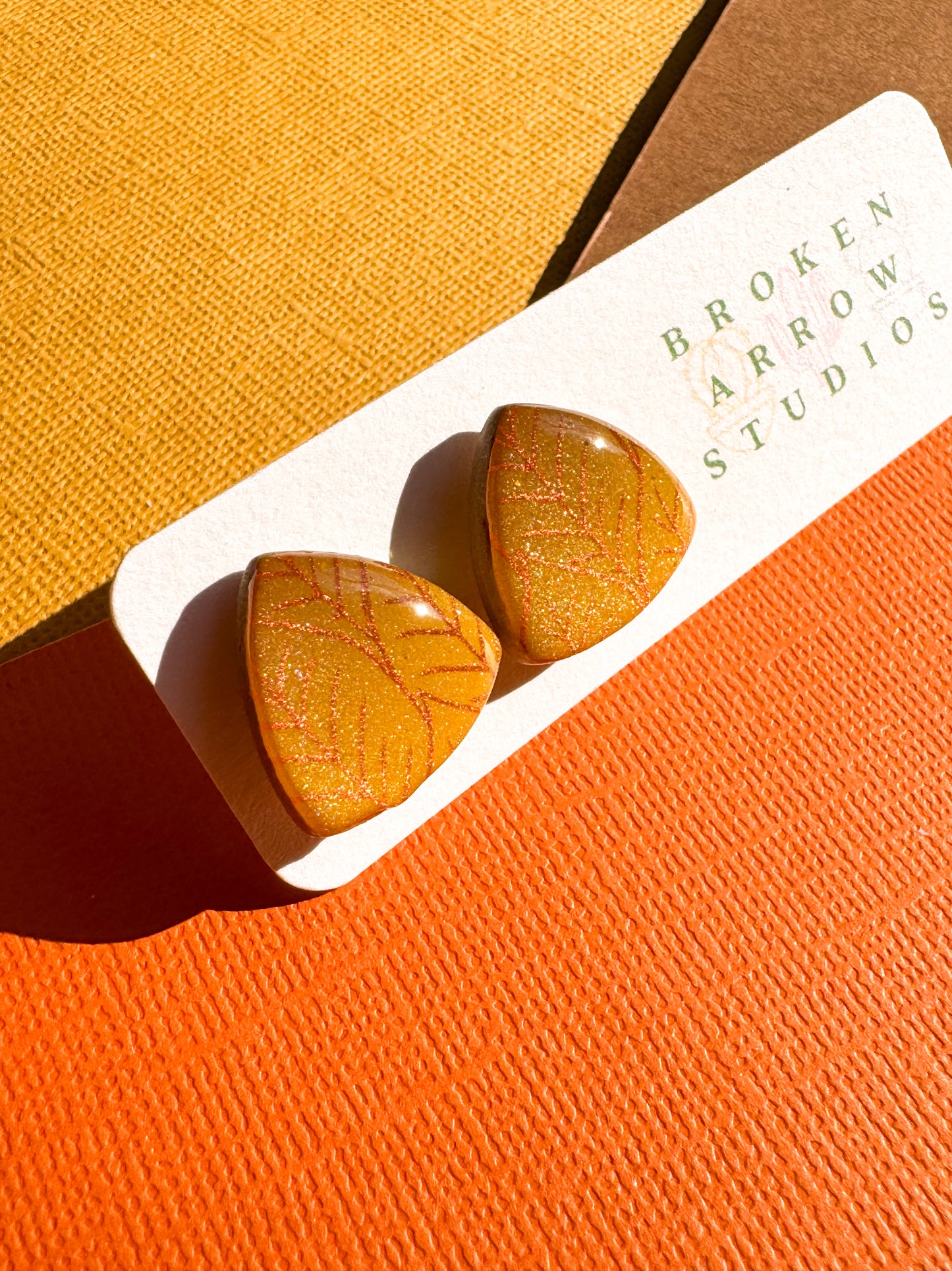Fall Ombre Triangle Studs