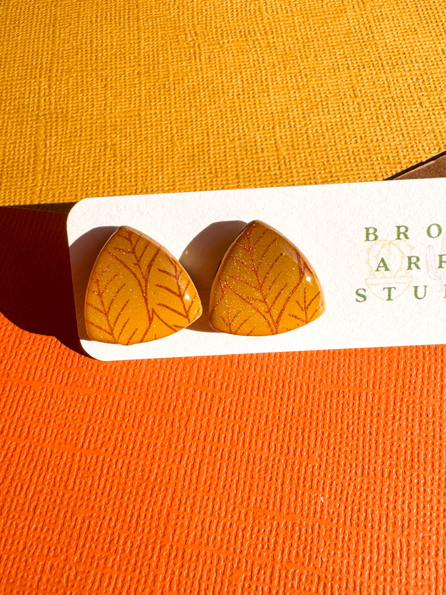 Fall Ombre Triangle Studs