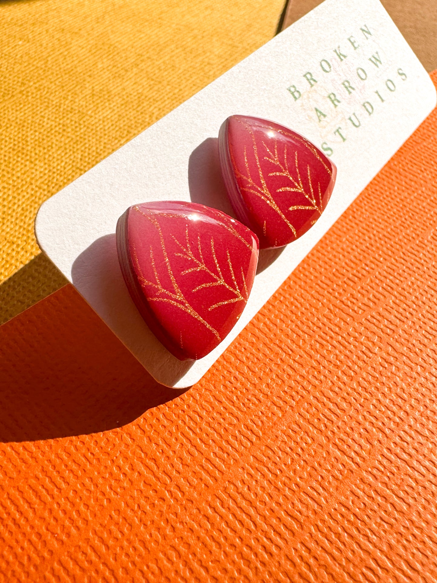Fall Ombre Triangle Studs