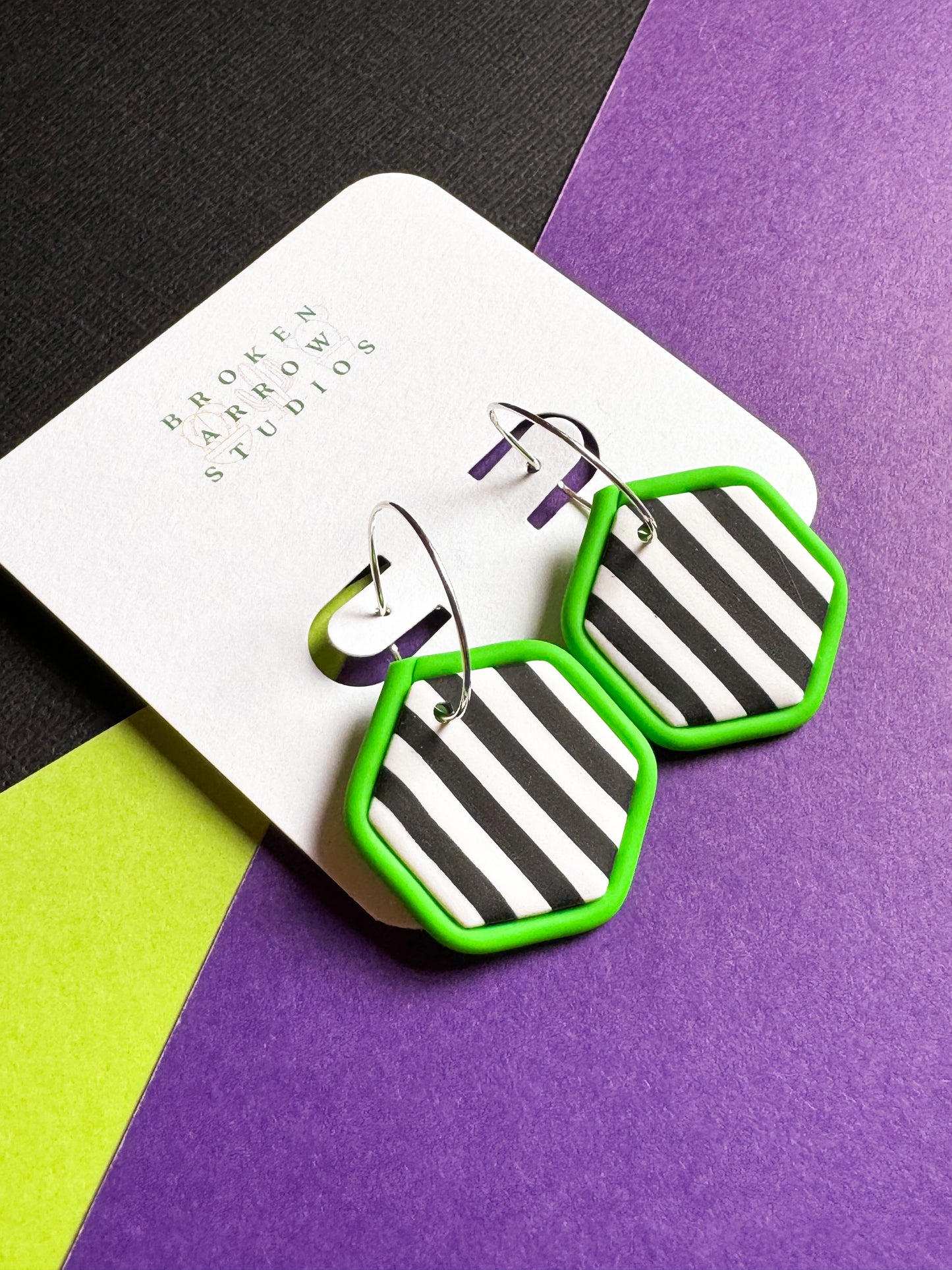 Beetlejuice Hexagon Hoops