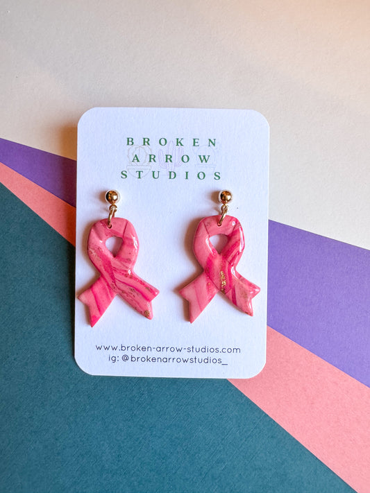 Swirly Breast Cancer Ribbon