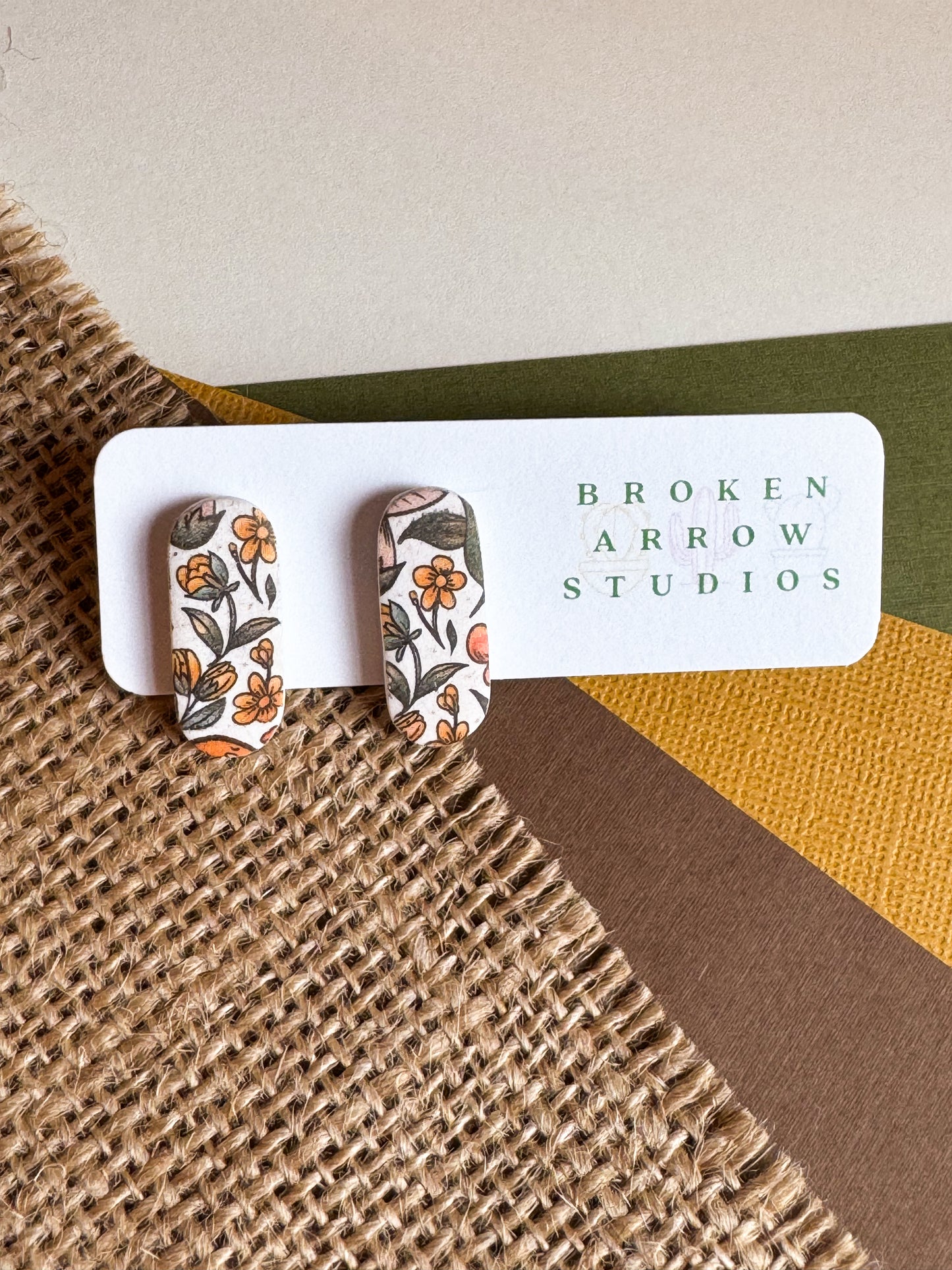 Fall Floral Pill Studs