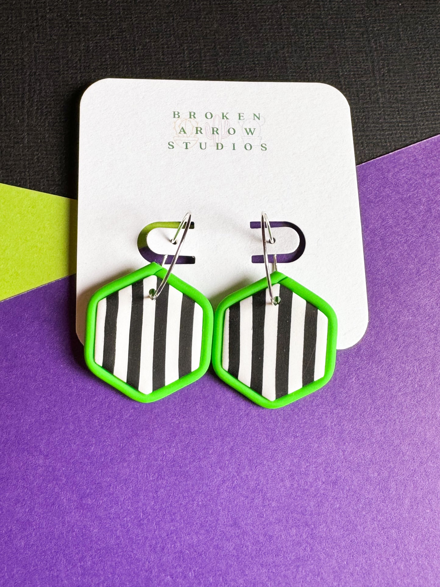 Beetlejuice Hexagon Hoops