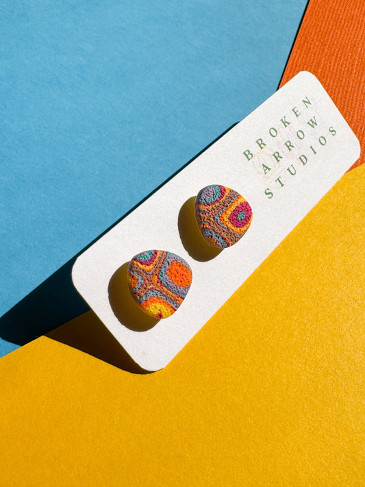 Retro Funky Mini Triangle Studs