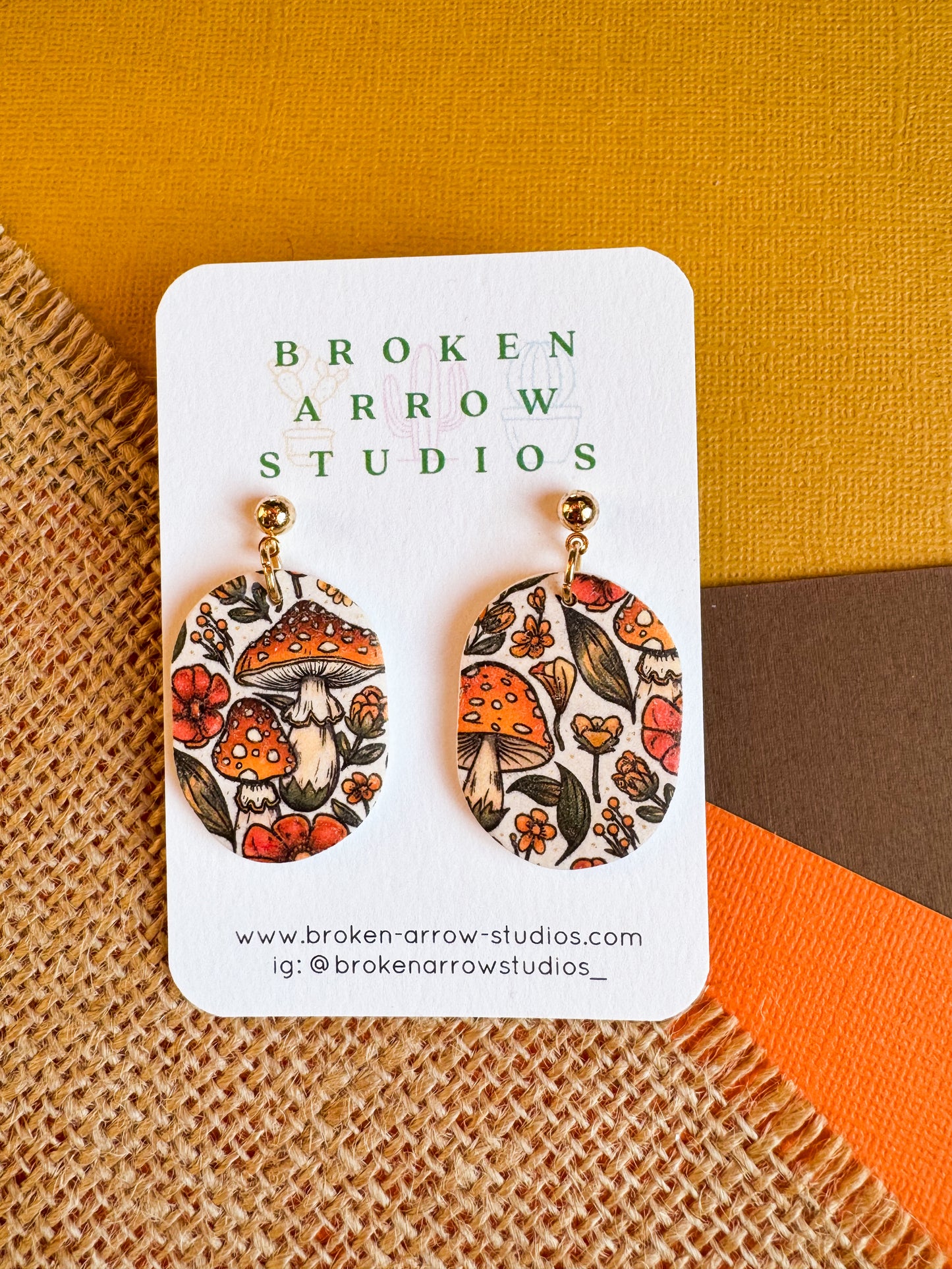 Mushroom Oval Dangles