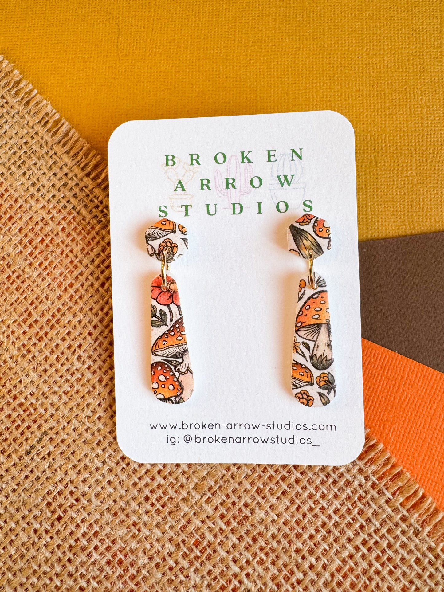 Mushroom Skinny Dangles