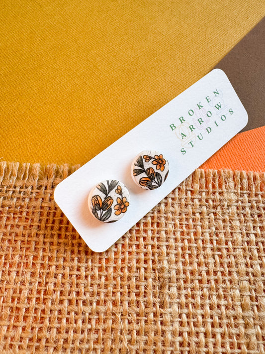 Fall Floral Studs