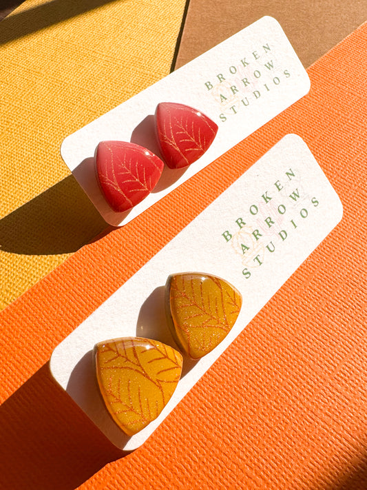 Fall Ombre Triangle Studs