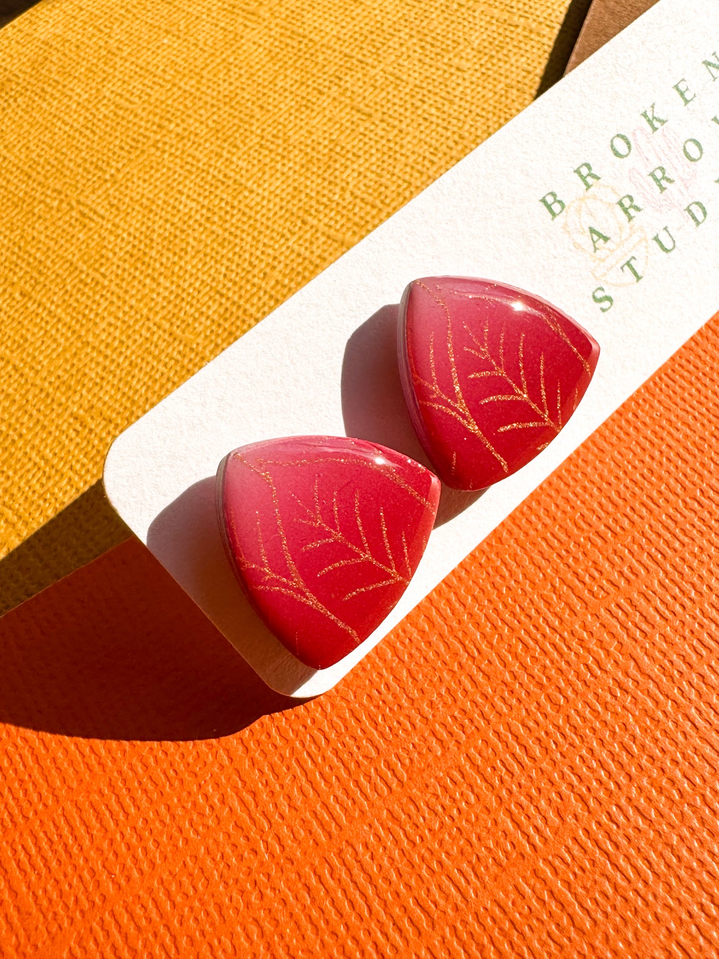 Fall Ombre Triangle Studs