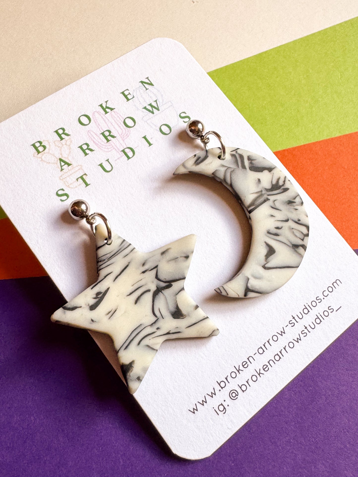 Glow in the Dark Star and Moon Dangles