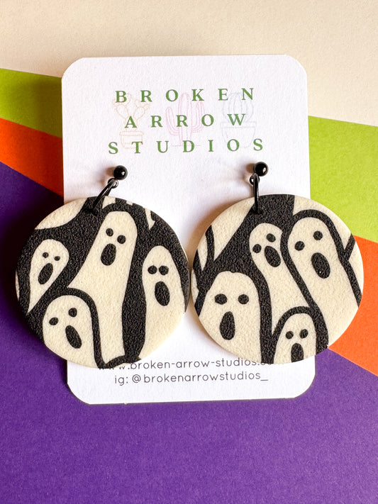 Glow in the Dark Ghost Circle Dangles