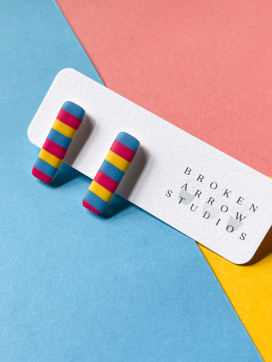 Pansexual Pride Stick Studs